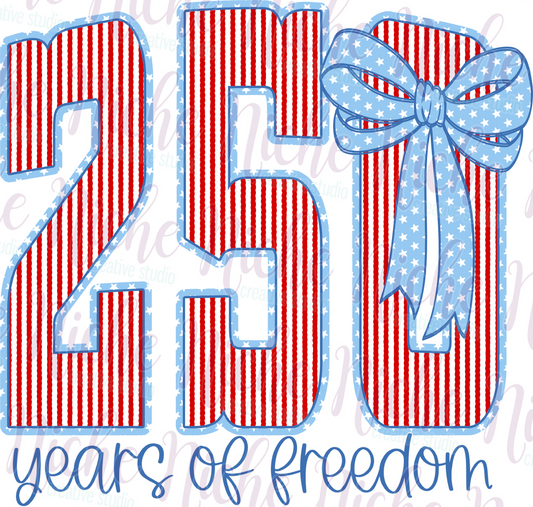 -FOU8257 250 Years of Freedom Decal