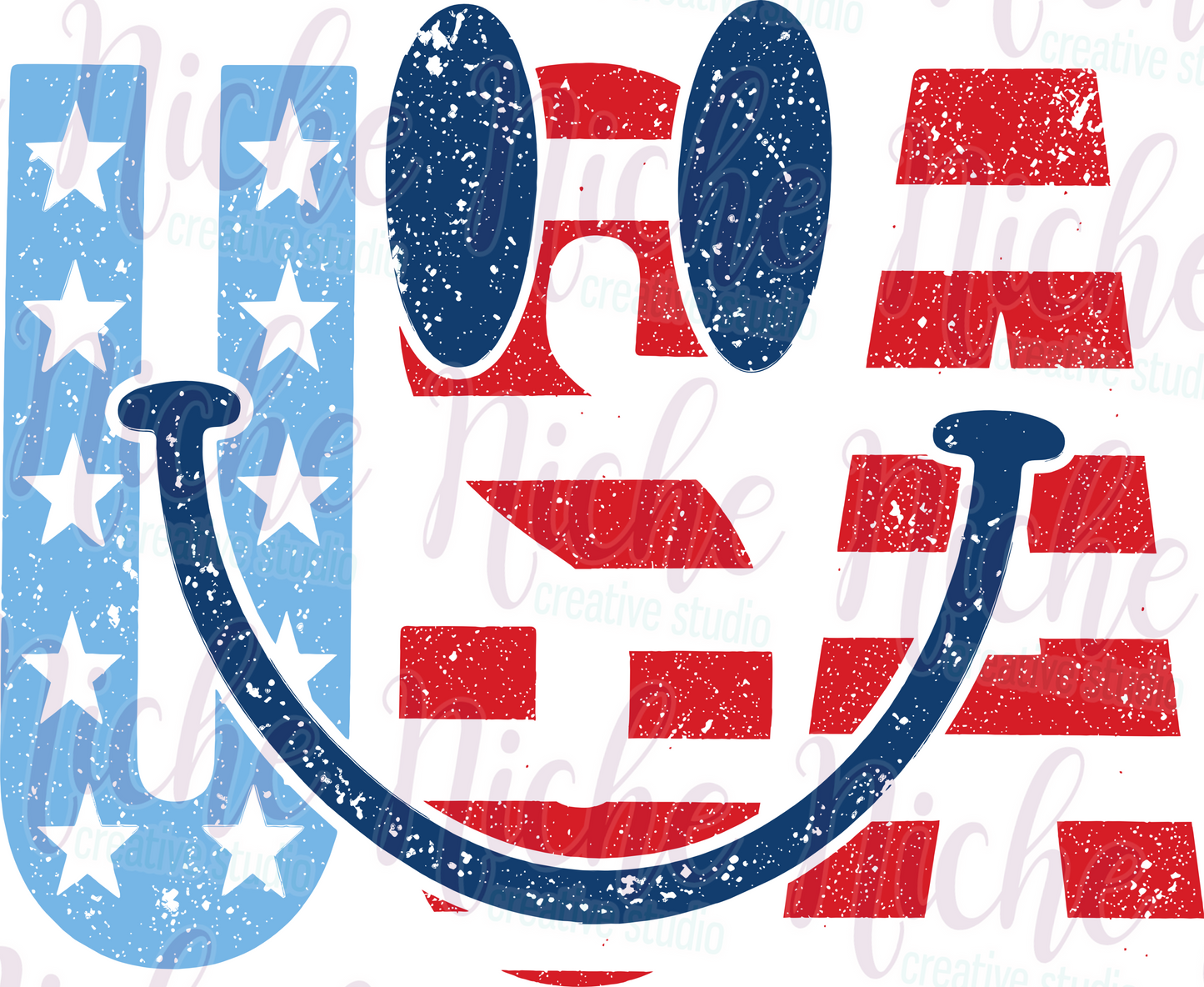 -FOU8260 USA Smile Decal