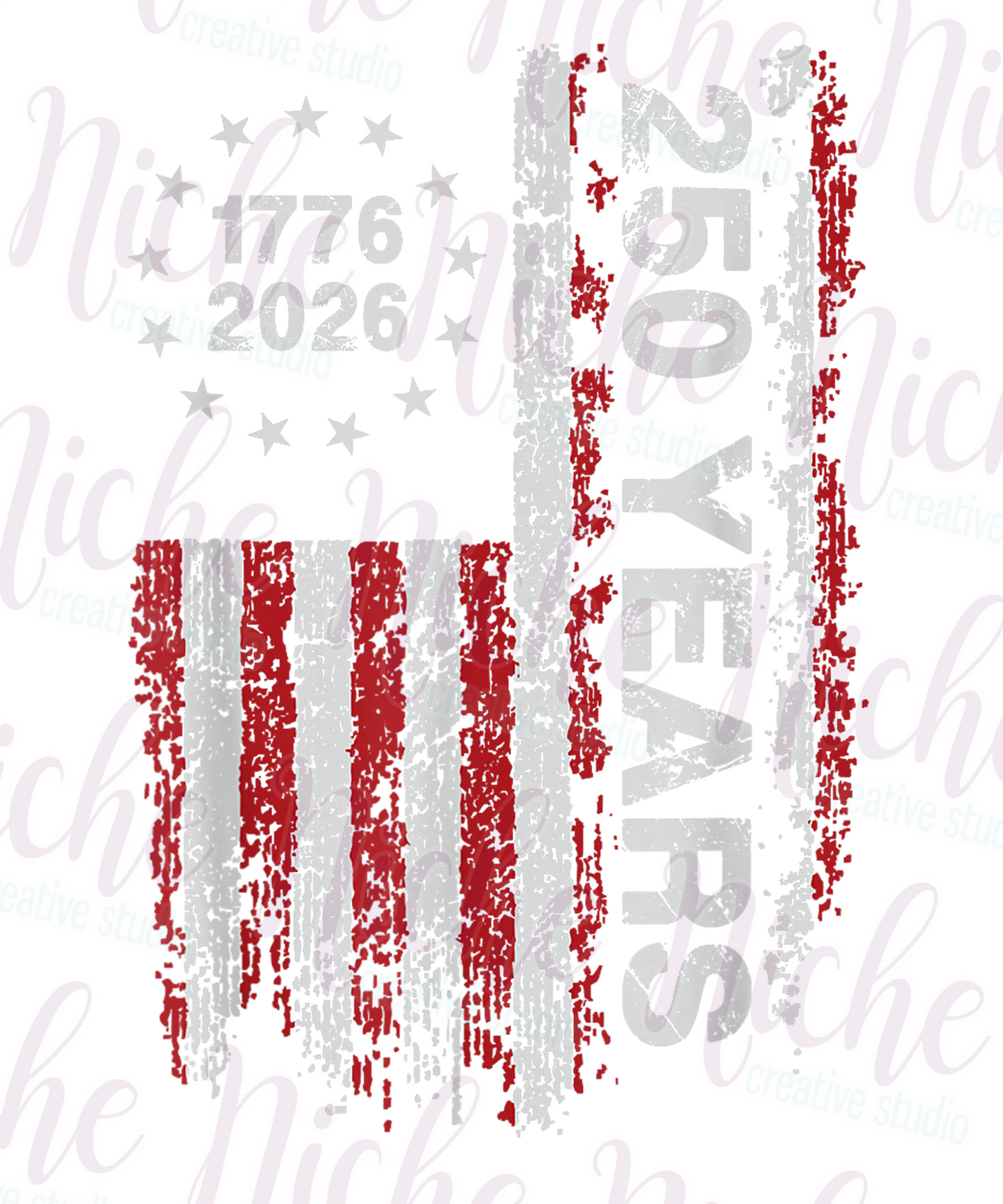-FOU8261 250  Years Flag Decal