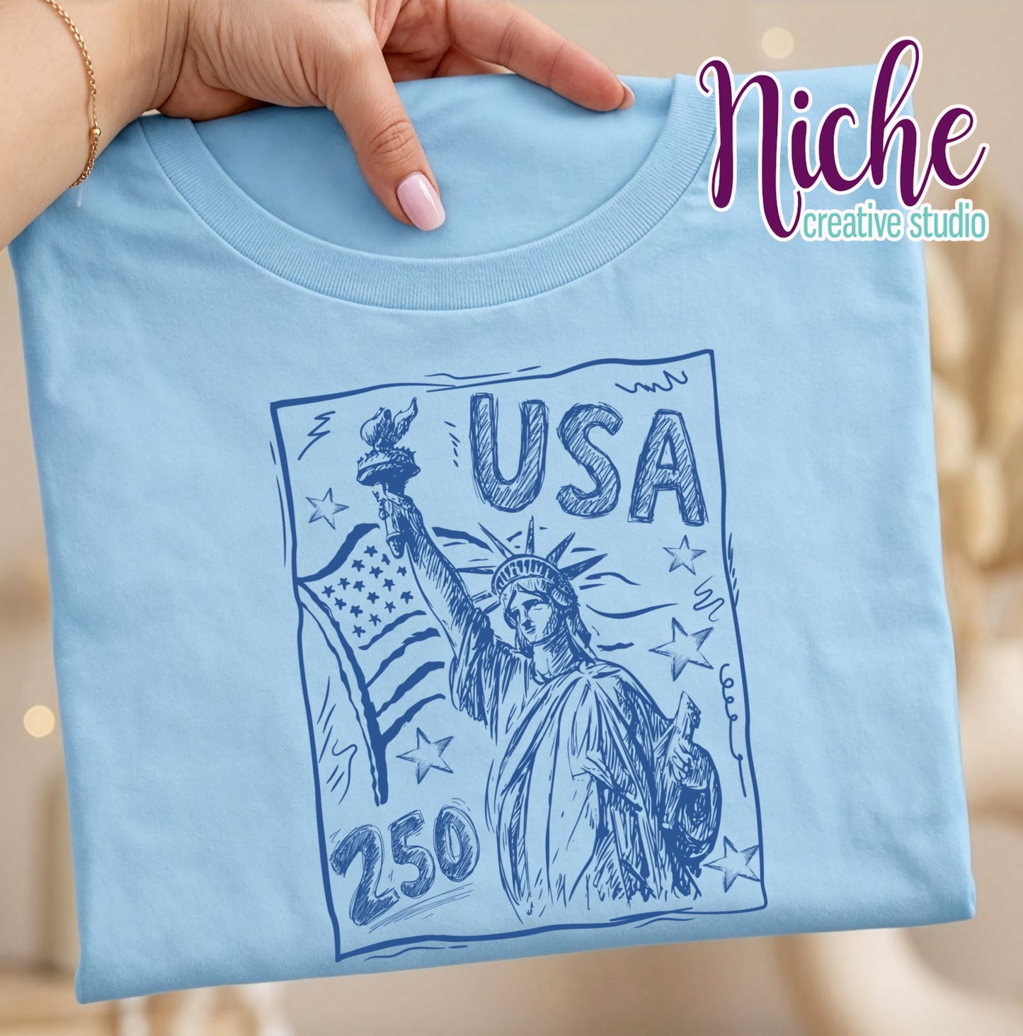 -FOU8262 Sketch 4th of July Decal