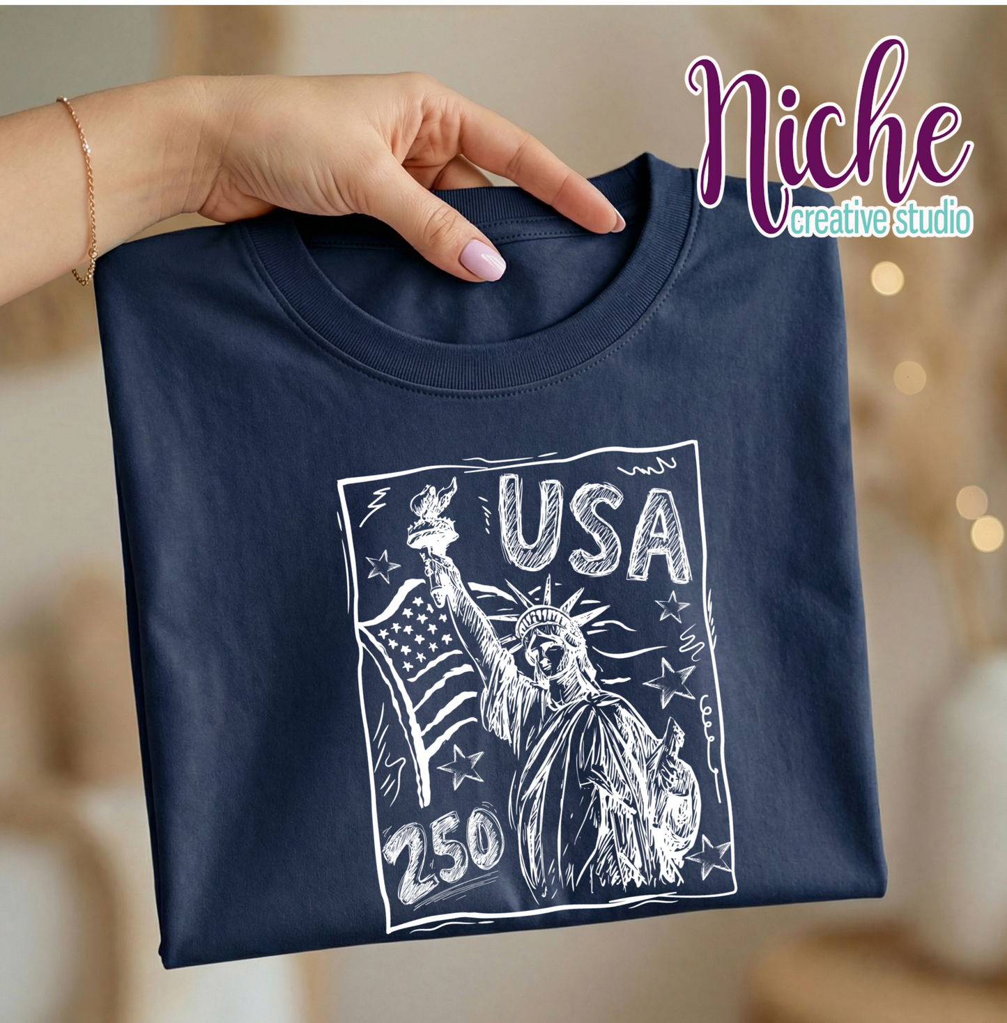 -FOU8262 Sketch 4th of July Decal