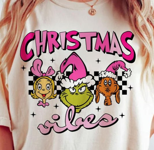 -CHR1029 Grinch Christmas Vibes Decal