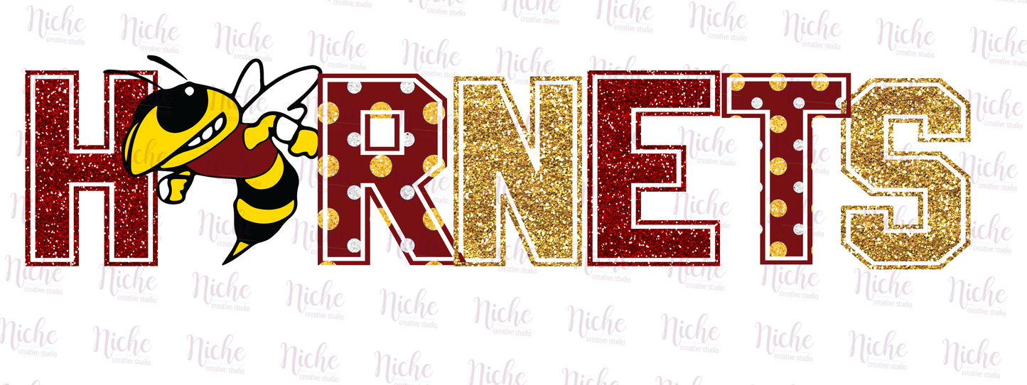 -GRA3124 Hornets Glitter Decal