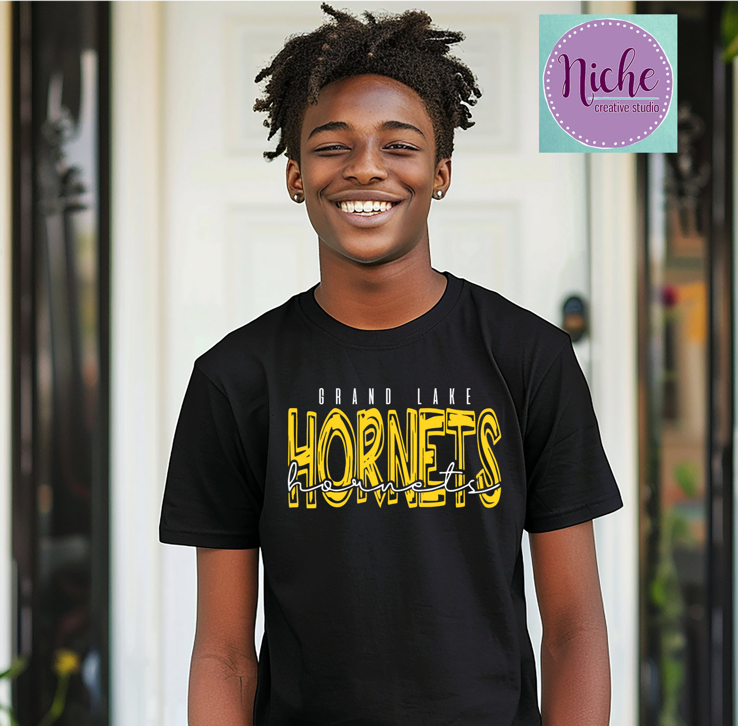 -GRA3354 Grand Lake Hornets Decal