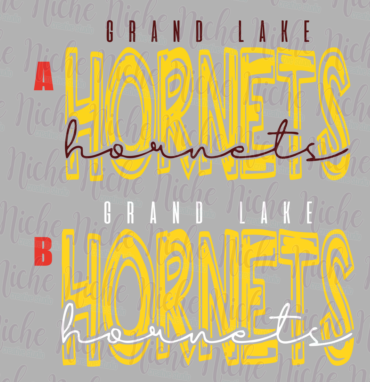 -GRA3354 Grand Lake Hornets Decal