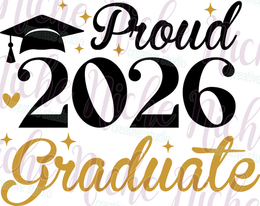 -GRA8123 Proud Graduate Decal