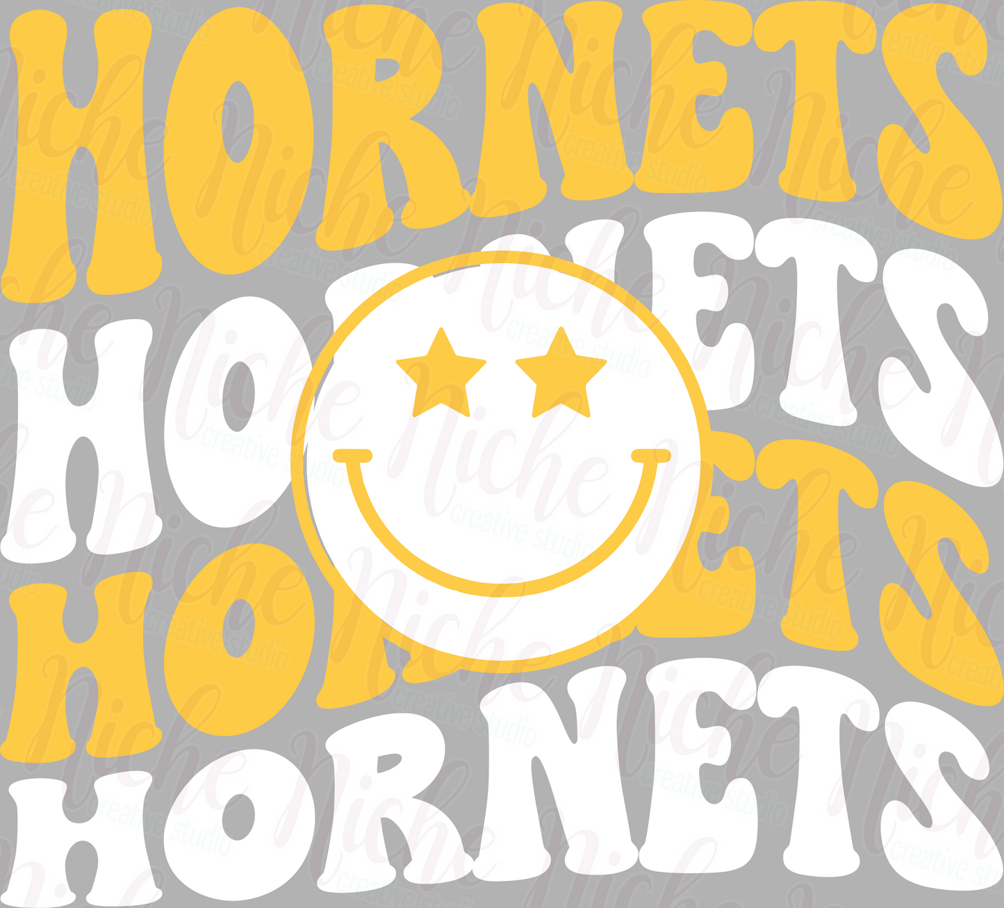 -GRA8309 Hornets Smiley Face Decal