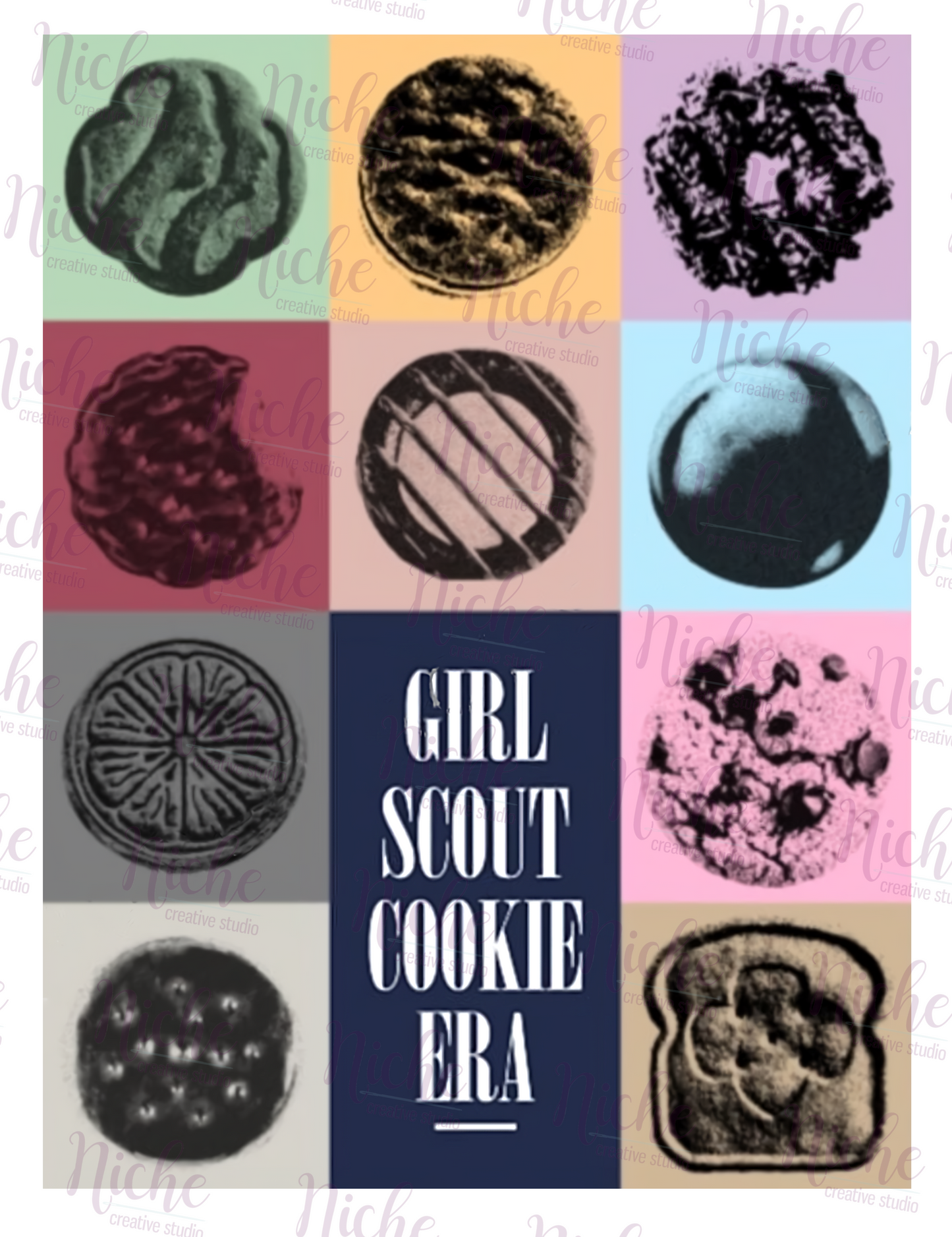 -GSC1567 Girl Scout Cookie Era Cards Decal