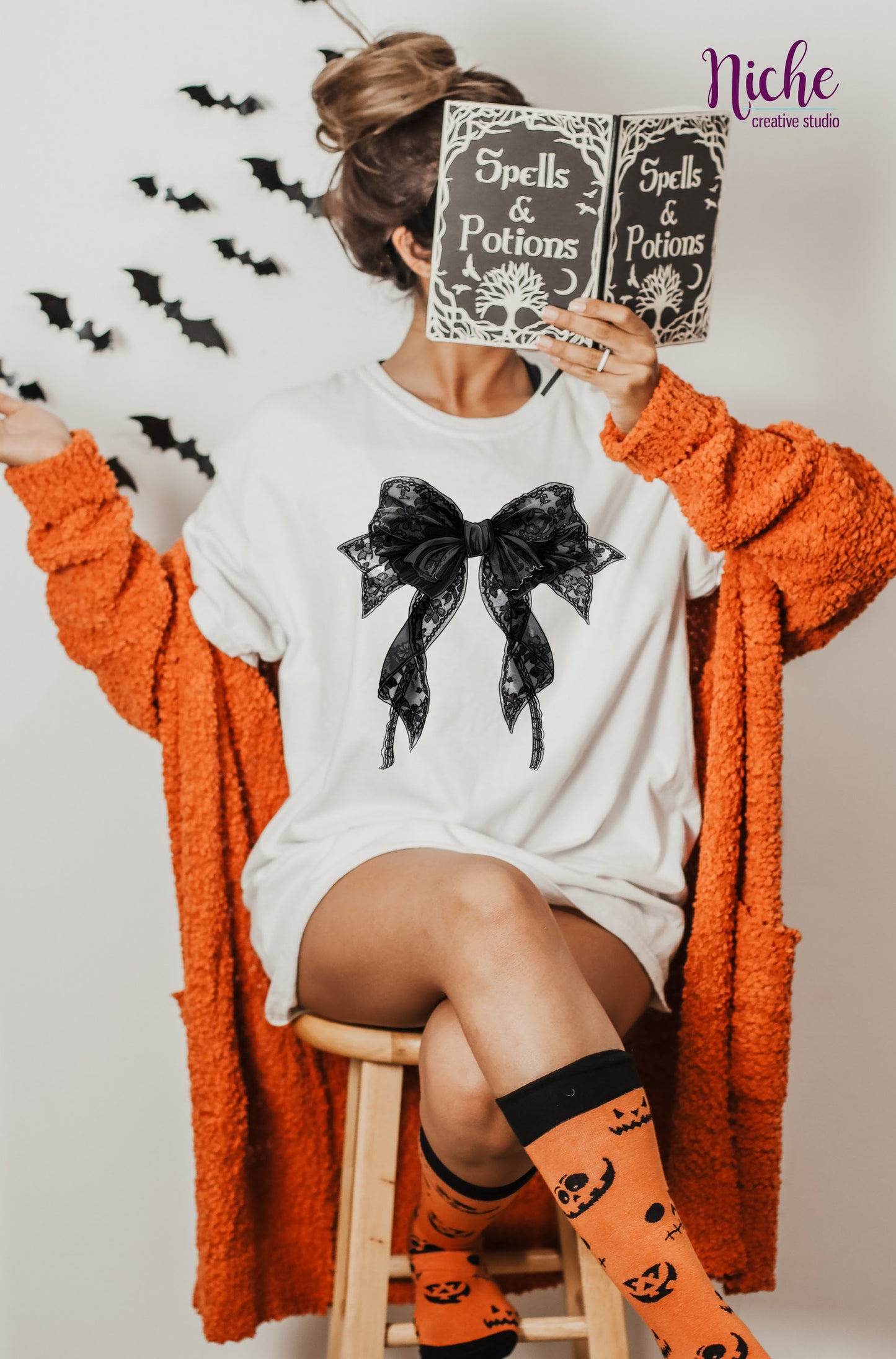 -HAL5286 Halloween Bow Decal