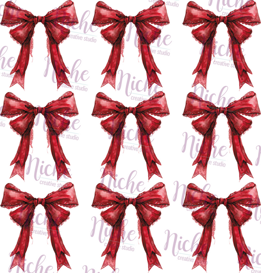 -HAL5310 Bloody Red Bow Coquette Decal