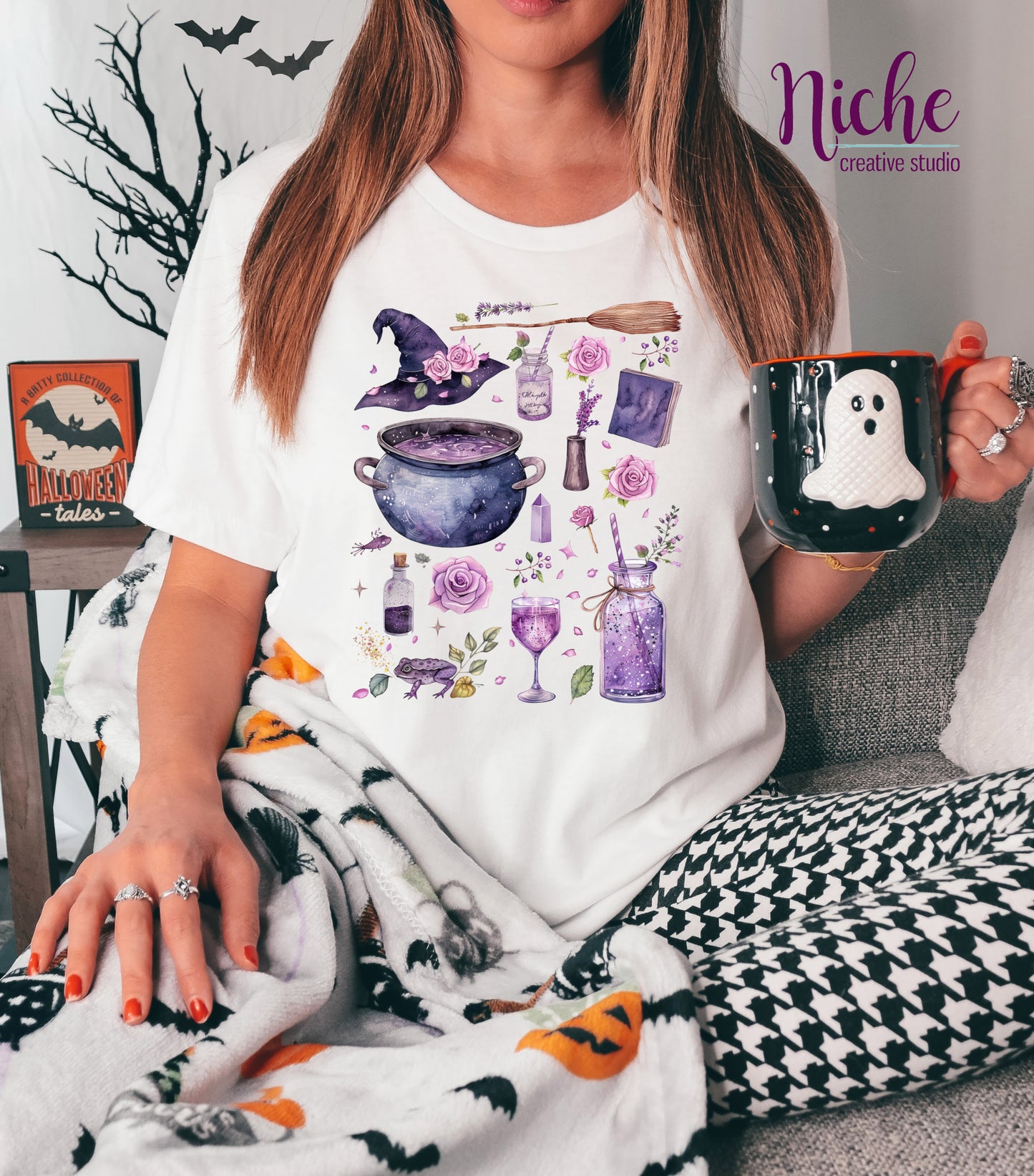 -HAL5318 Witch Watercolor Decal