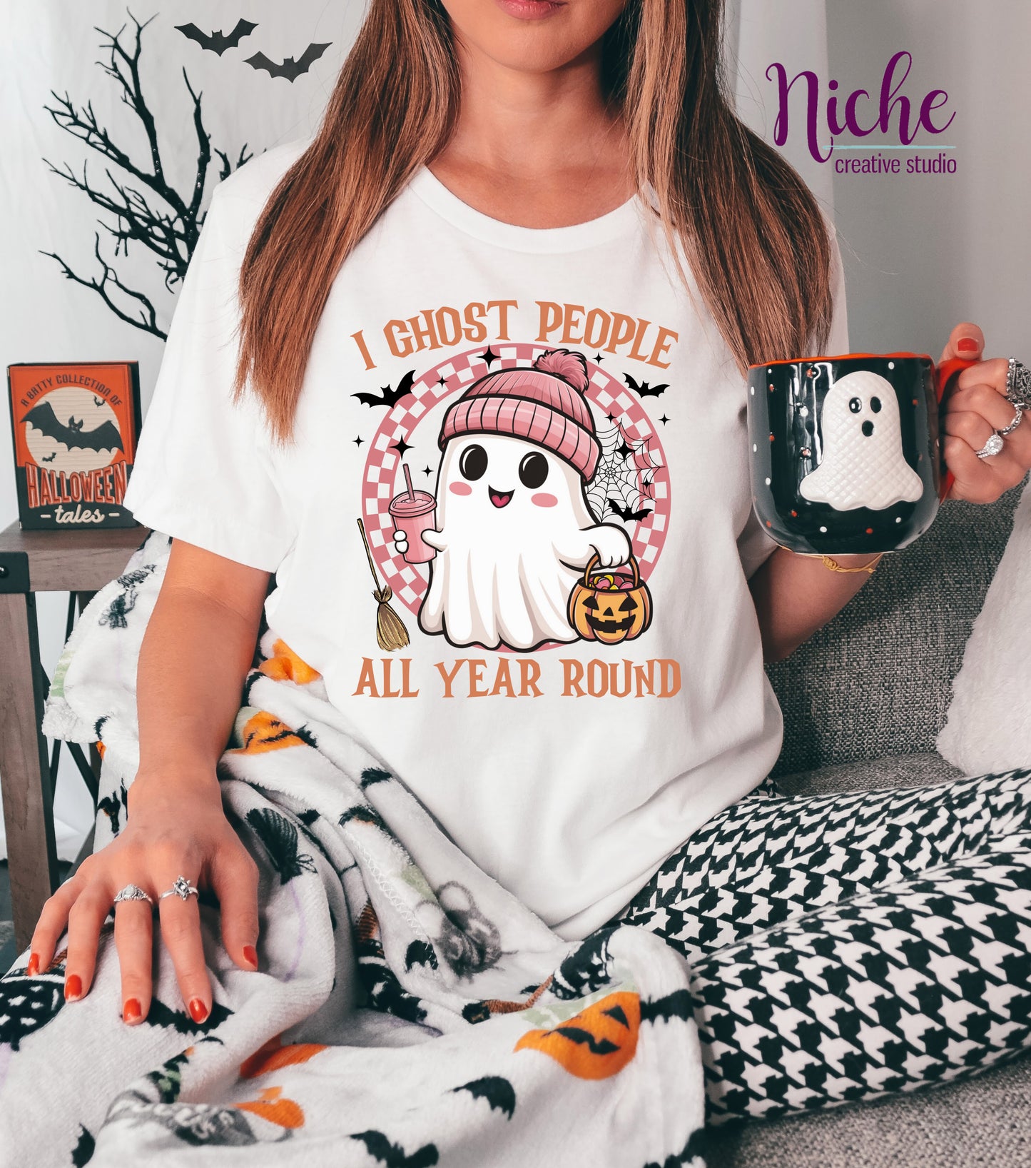 -HAL5361 Ghost People All Year Pink Decal