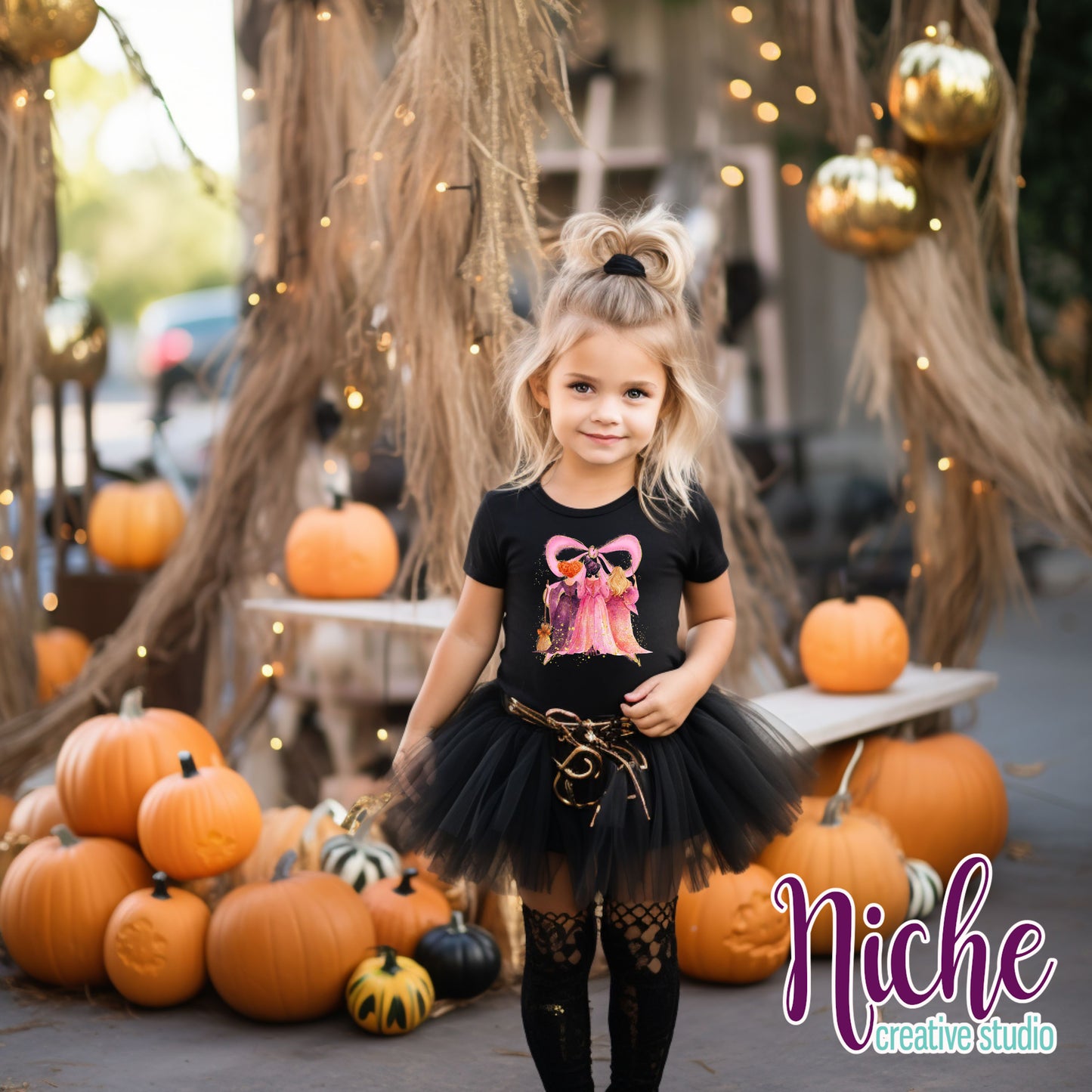 -HAL8307 Pink Halloween Ladies Decal