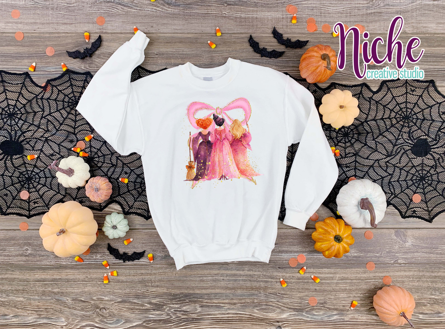 -HAL8307 Pink Halloween Ladies Decal