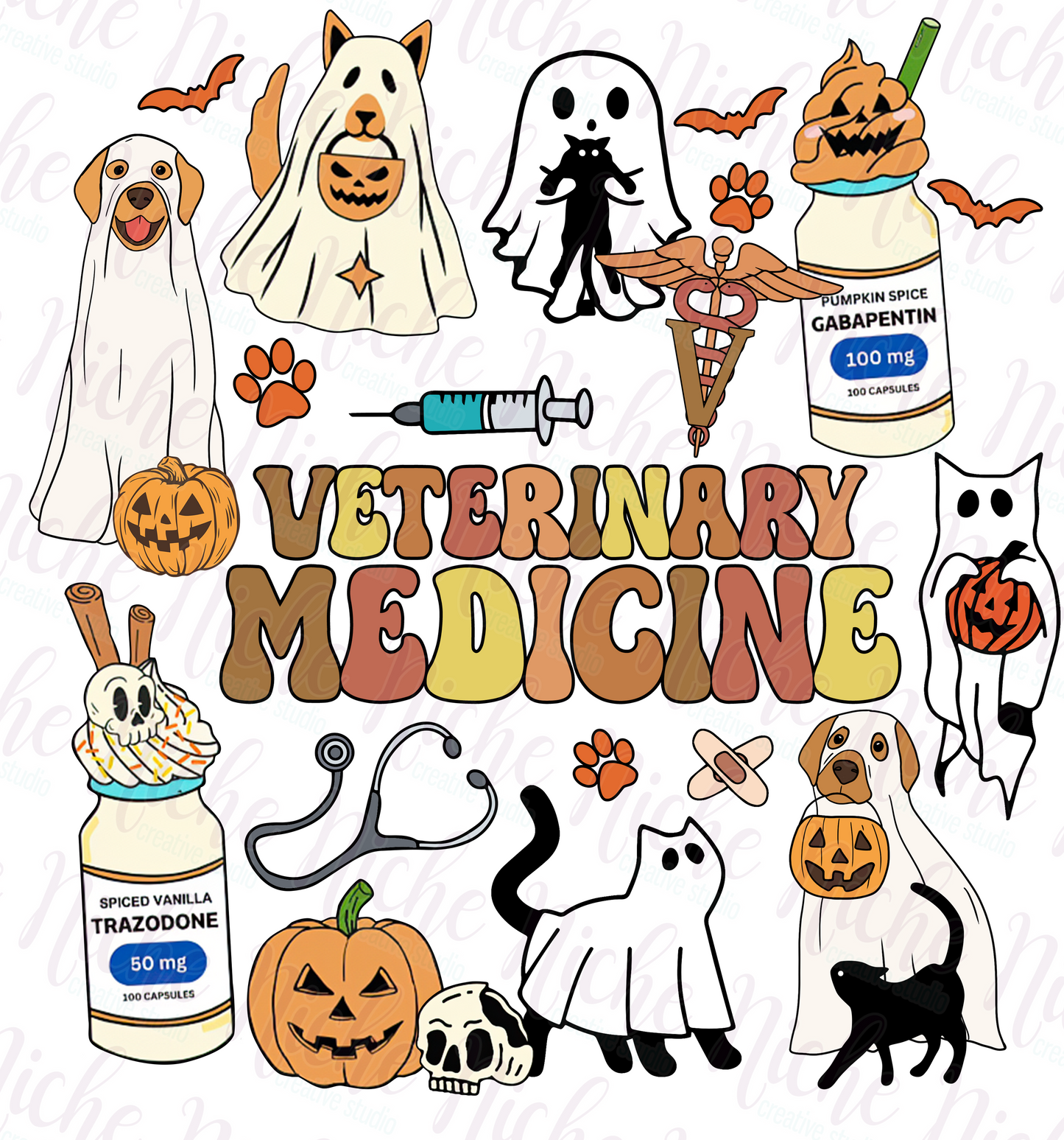-HAL8308 Vet Crew Halloween Decal