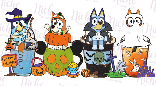 -HAL992 Blue Halloween Decal