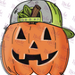 -HAL796 Ballcap Pumpkin Decal