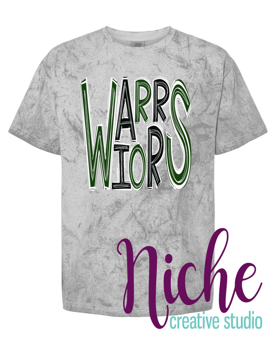 -HAM1926  Warriors Doodle Decal