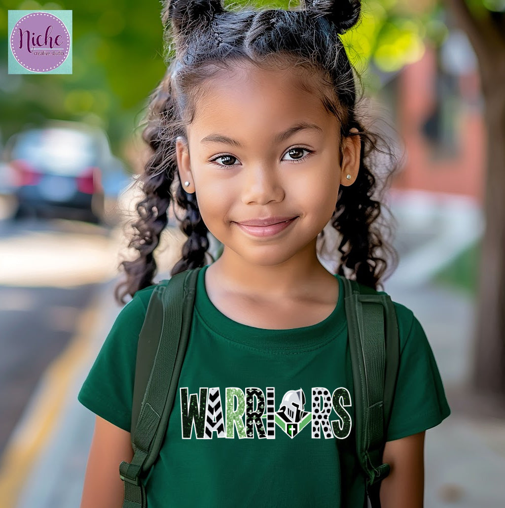 -HAM3122 Warriors Glitter Lettering Decal