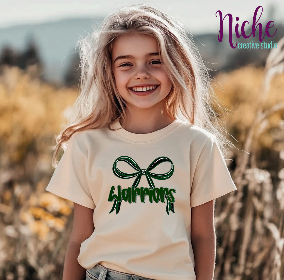 -HAM3390 Warriors Preppy Bow Decal