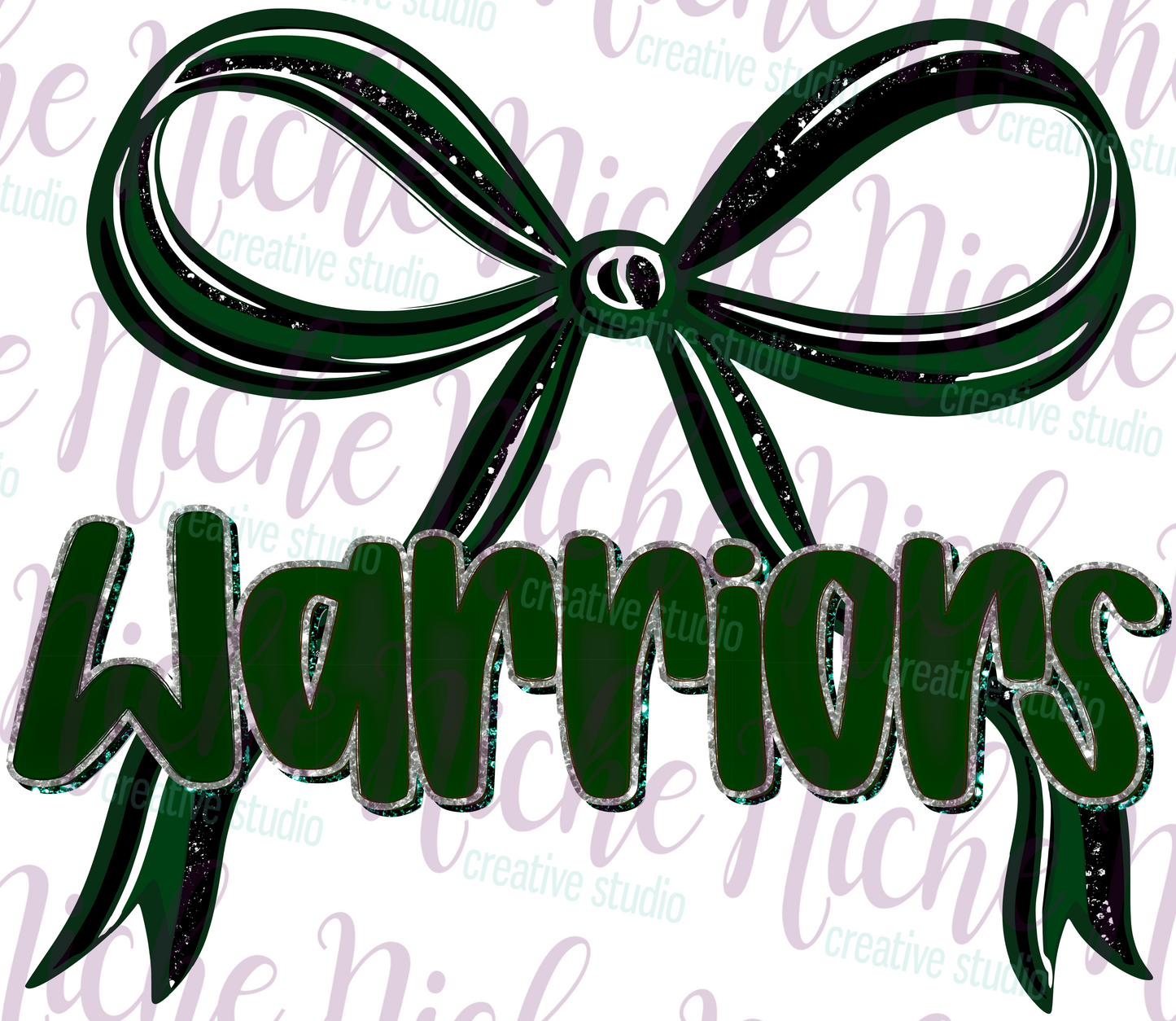 -HAM3390 Warriors Preppy Bow Decal