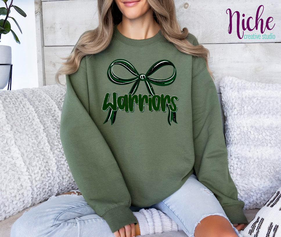 -HAM3390 Warriors Preppy Bow Decal