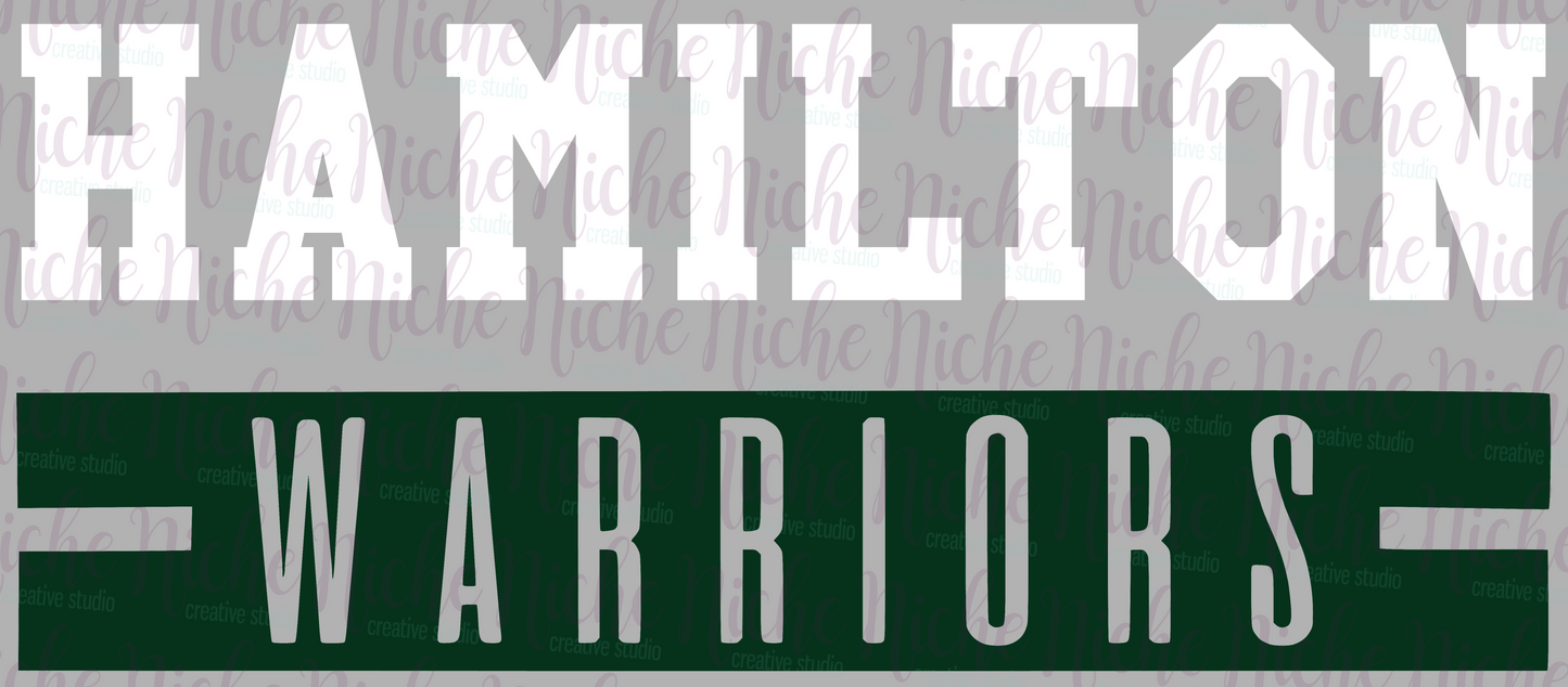 -HAM8123 Hamilton Warriors Decal