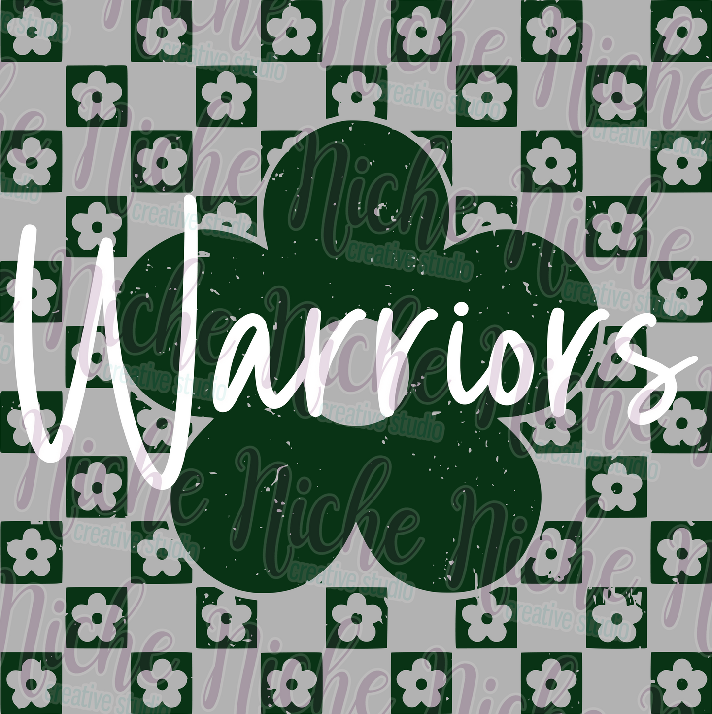 -HAM8418 Checkered Flower Warriors Decal