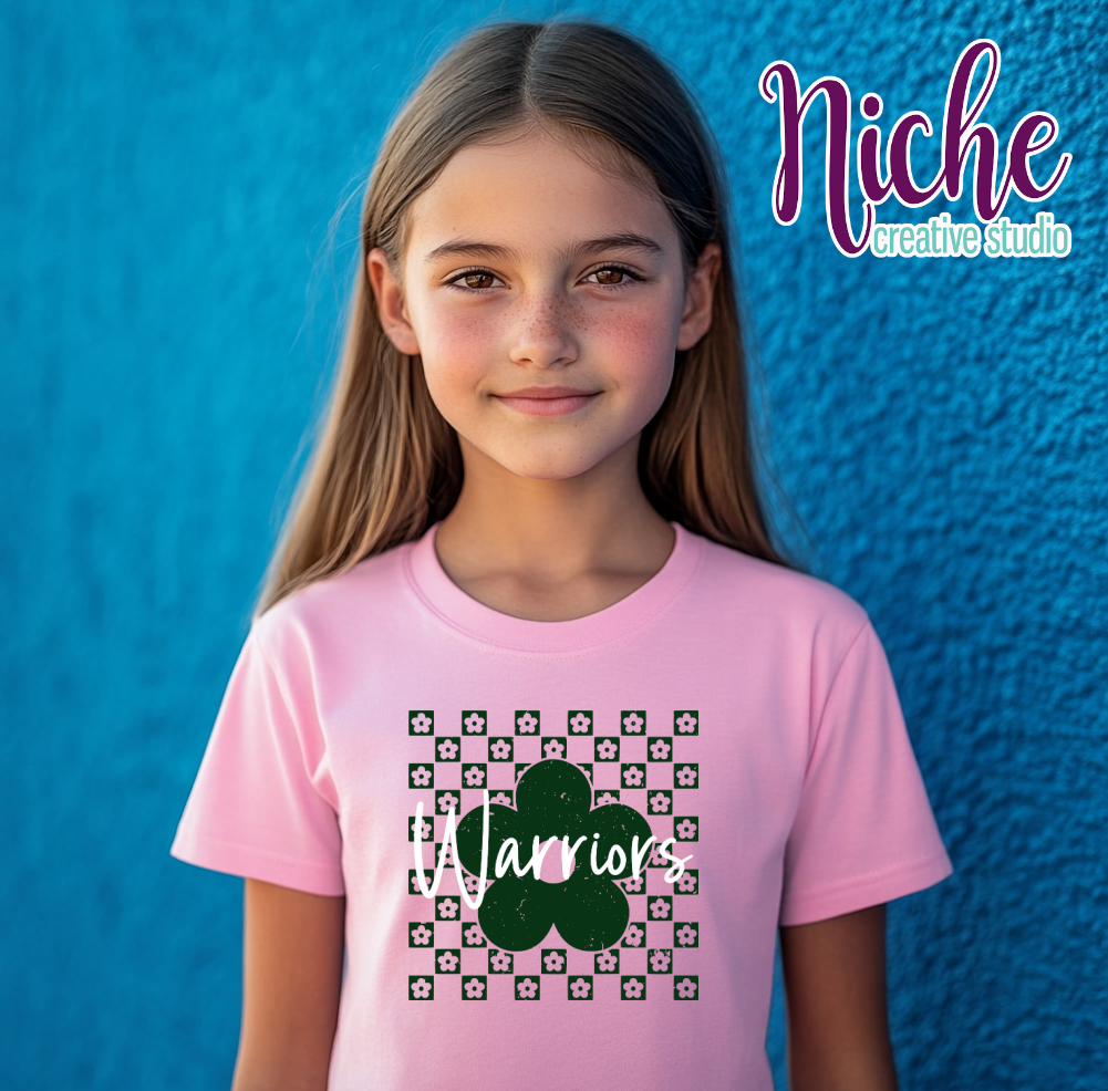 -HAM8418 Checkered Flower Warriors Decal