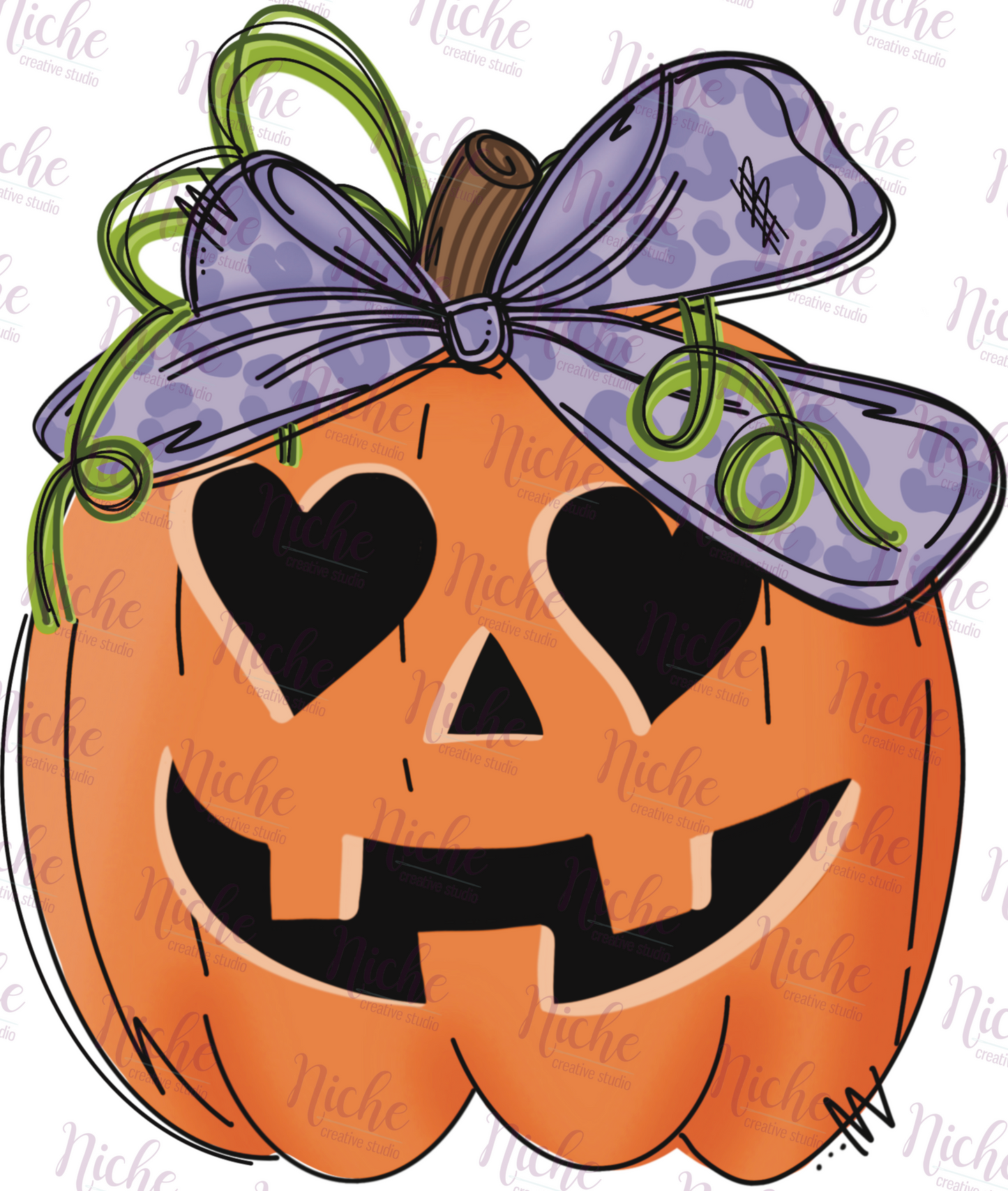 -HAL797 Bow Pumpkin Decal