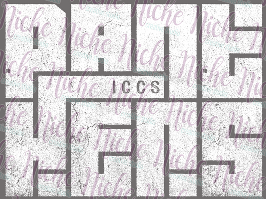 -ICCS8261 Grunge School Distressed Panthers Decal
