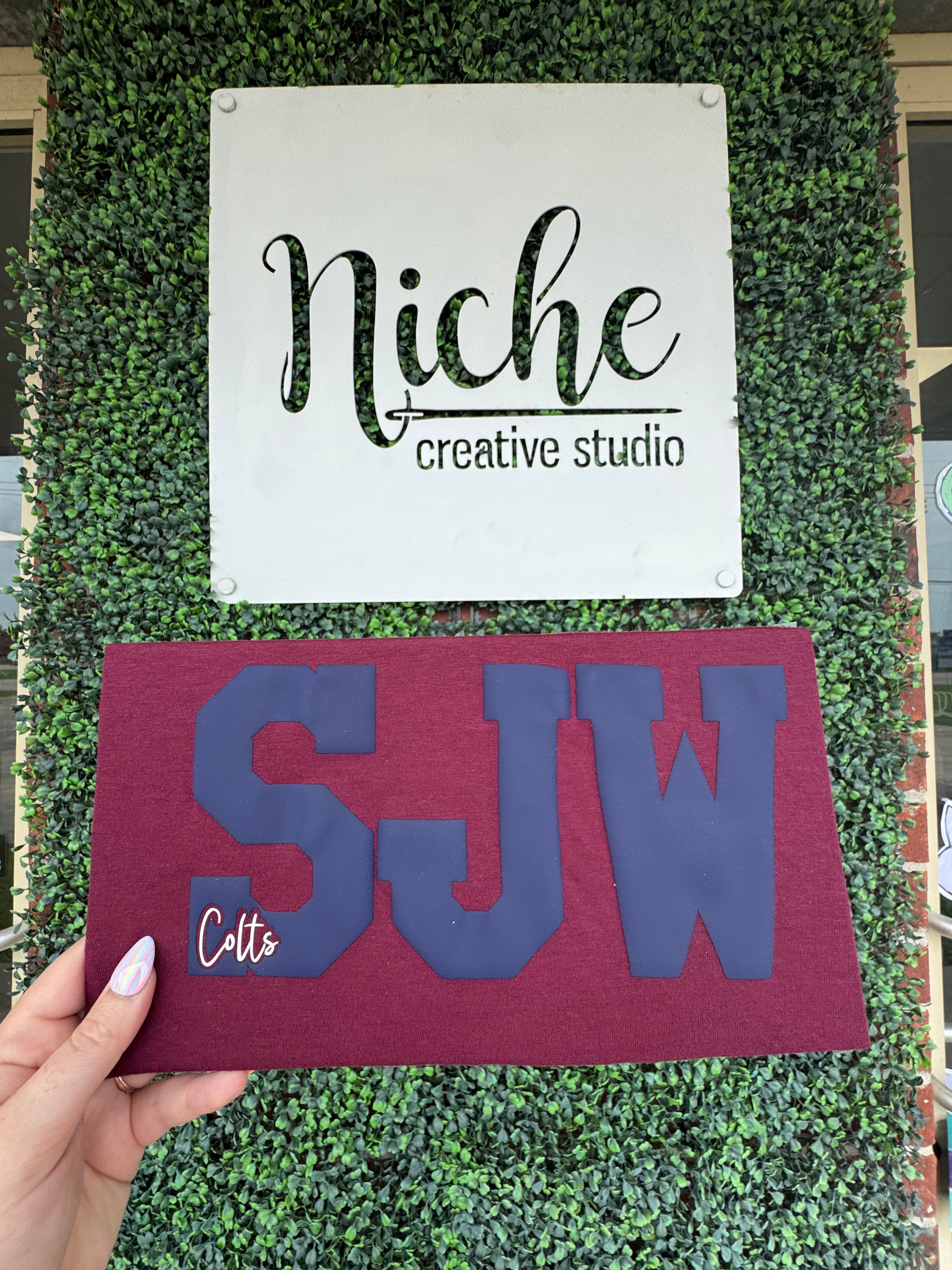 SJW Colts Puff Vinyl Decal – Niche Creative Studio