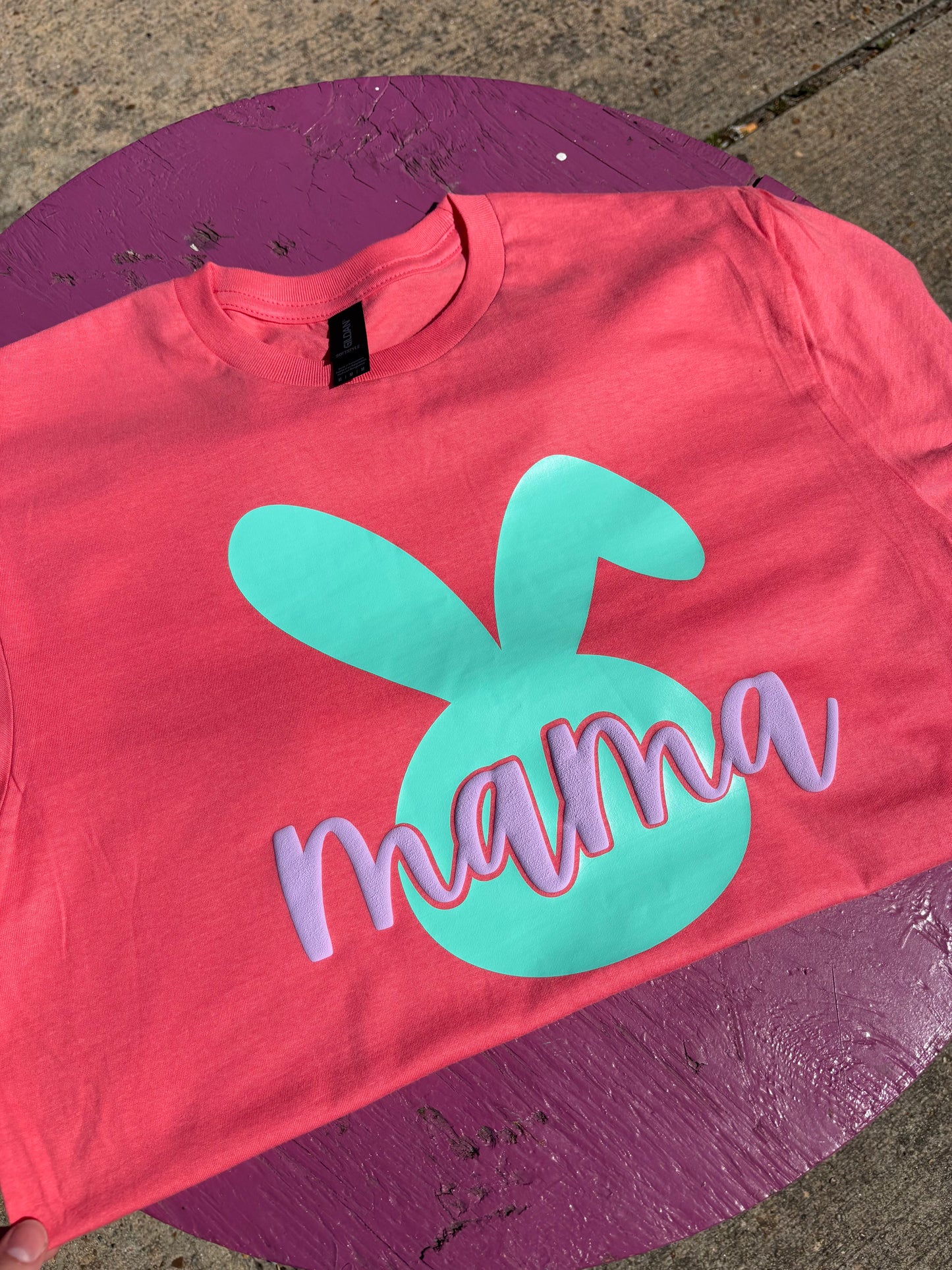 - MAMA BUNNY Puff Vinyl Decal