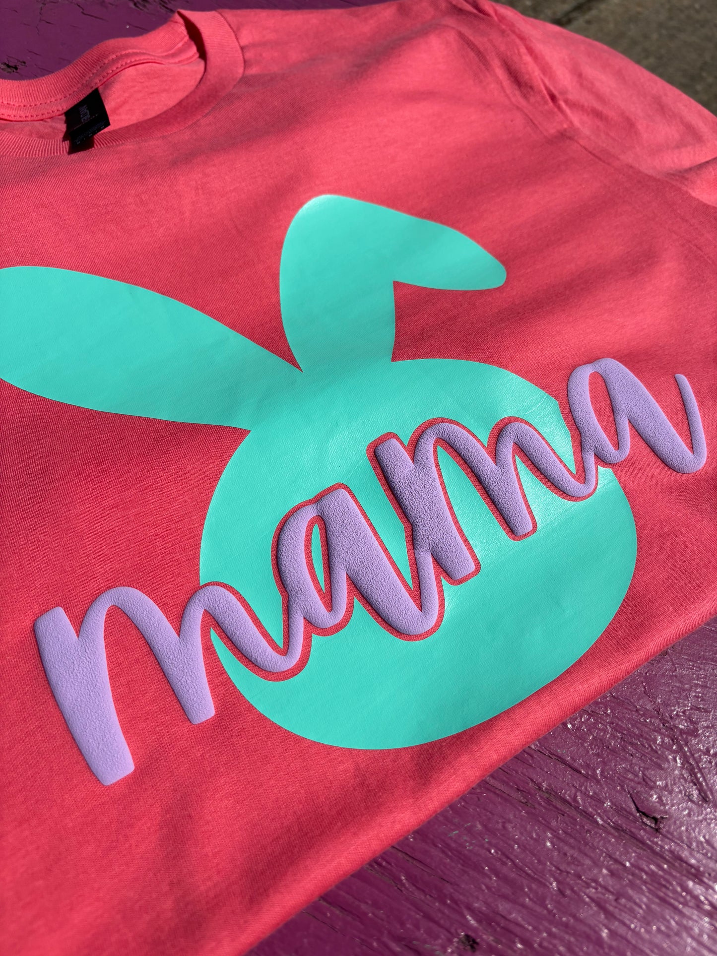 - MAMA BUNNY Puff Vinyl Decal