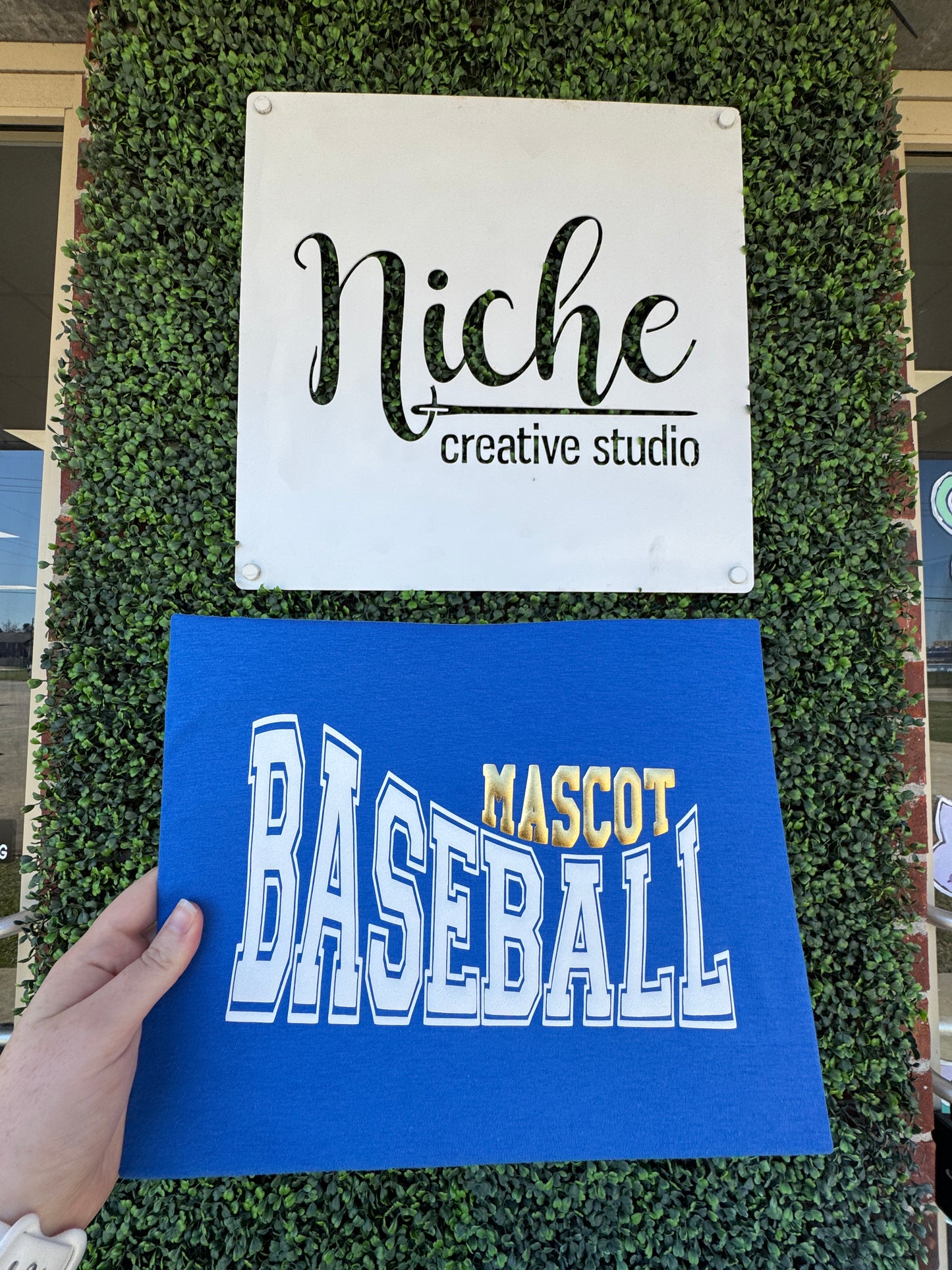 CUSTOM Baseball Team Wave Puff Decal