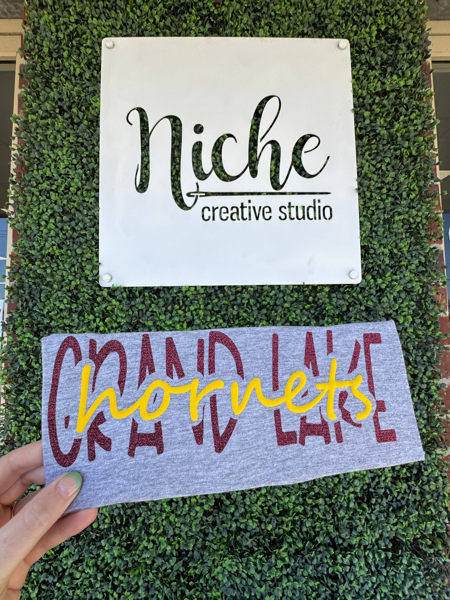 Grand Lake Glitter Puff Vinyl Decal