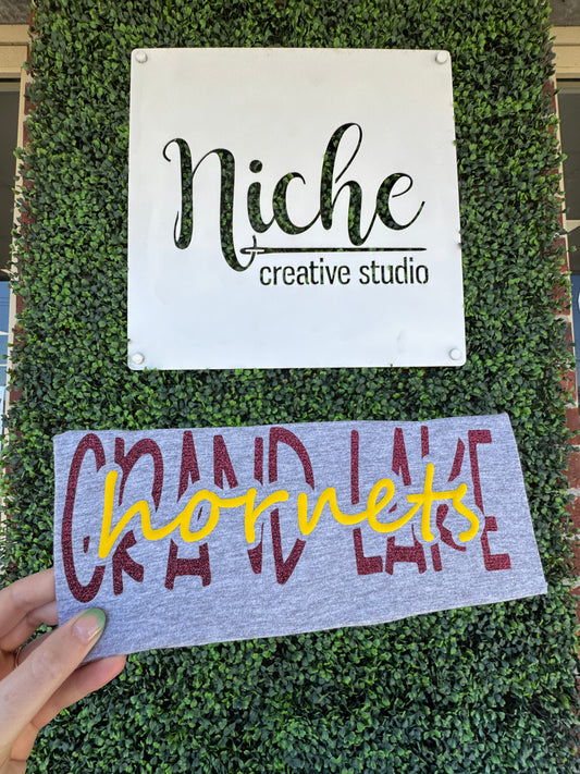 Grand Lake Glitter Puff Vinyl Decal