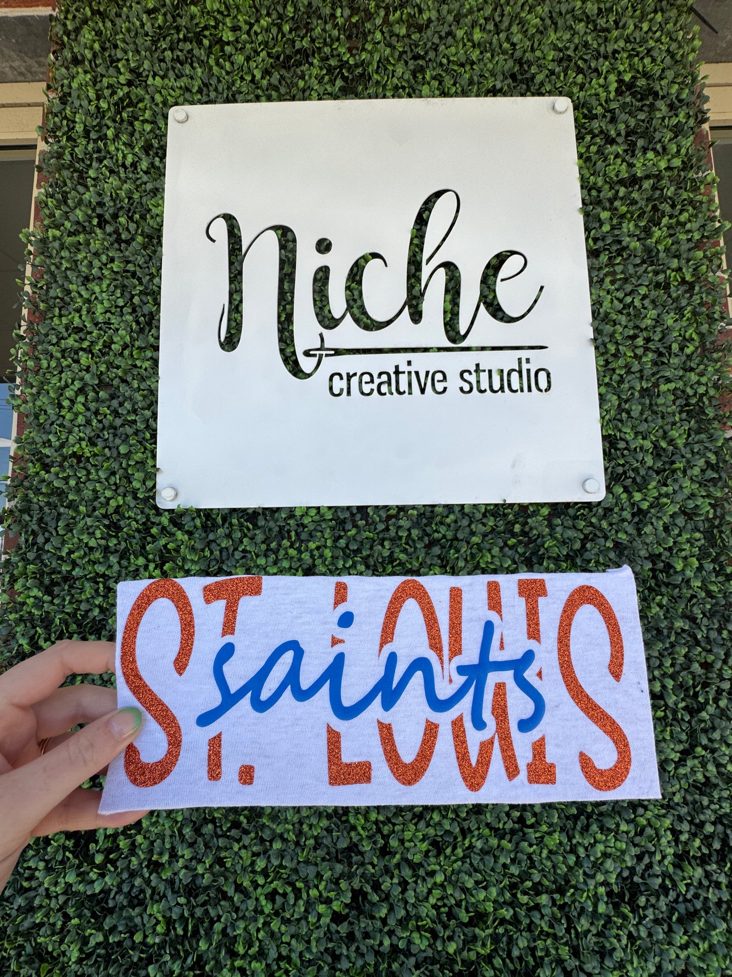 St. Louis Glitter Puff Vinyl Decal