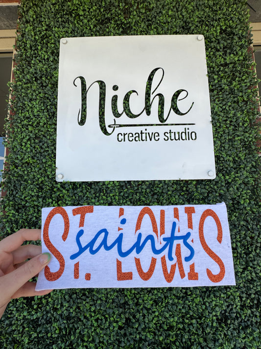 St. Louis Glitter Puff Vinyl Decal