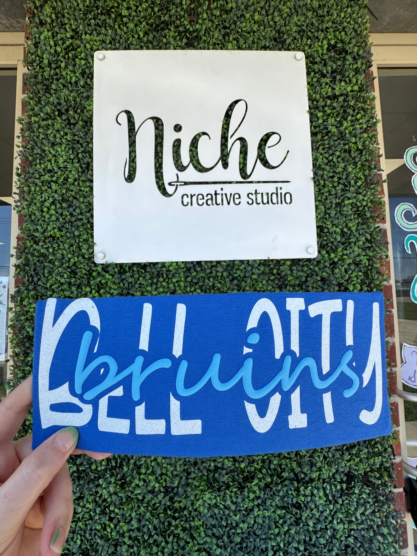 Bell City Glitter Puff Vinyl Decal
