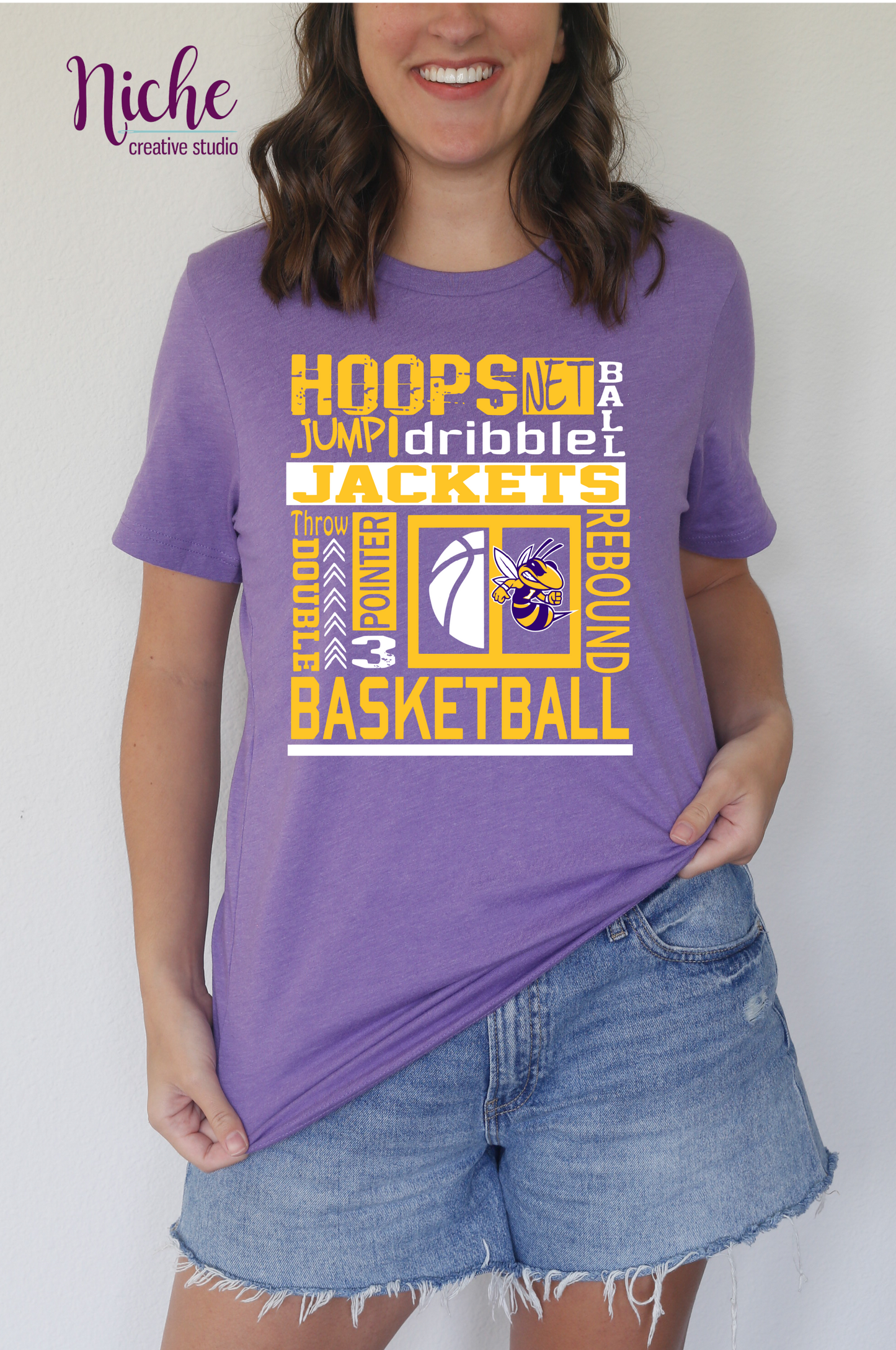 -IOW3086 Iowa Basketball Hoops Decal