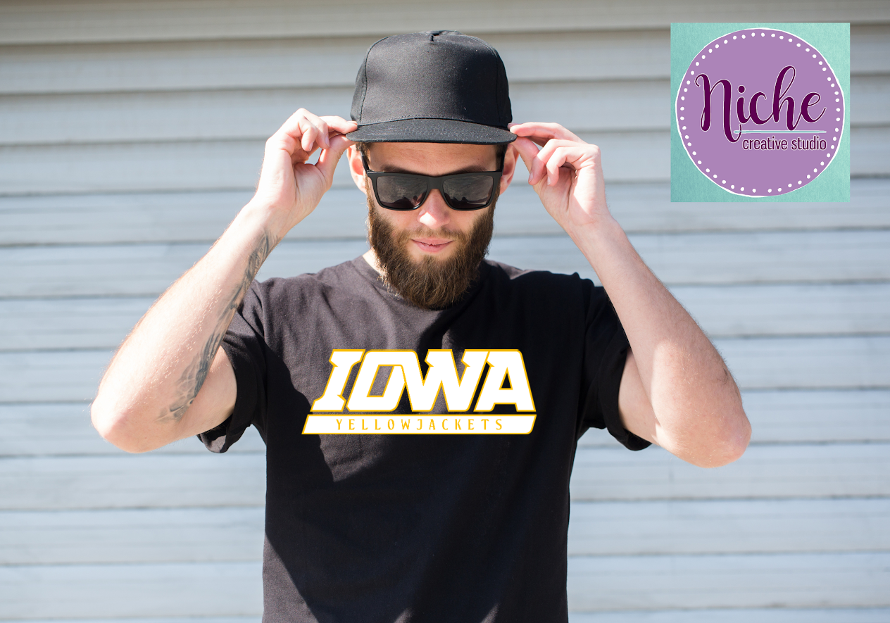 -IOW3360 Iowa Yellow Jackets Decal