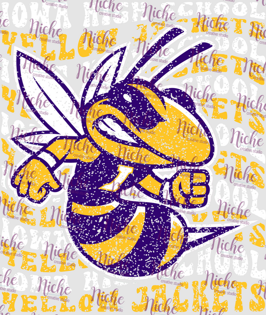 - IOW479 Iowa Jackets Distress Decal