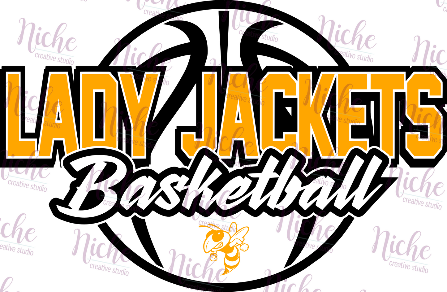 -IOW6014 Lady Jackets Basketball Decal