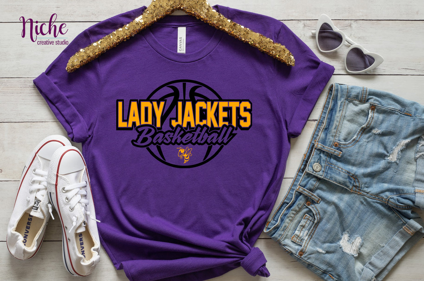 -IOW6014 Lady Jackets Basketball Decal