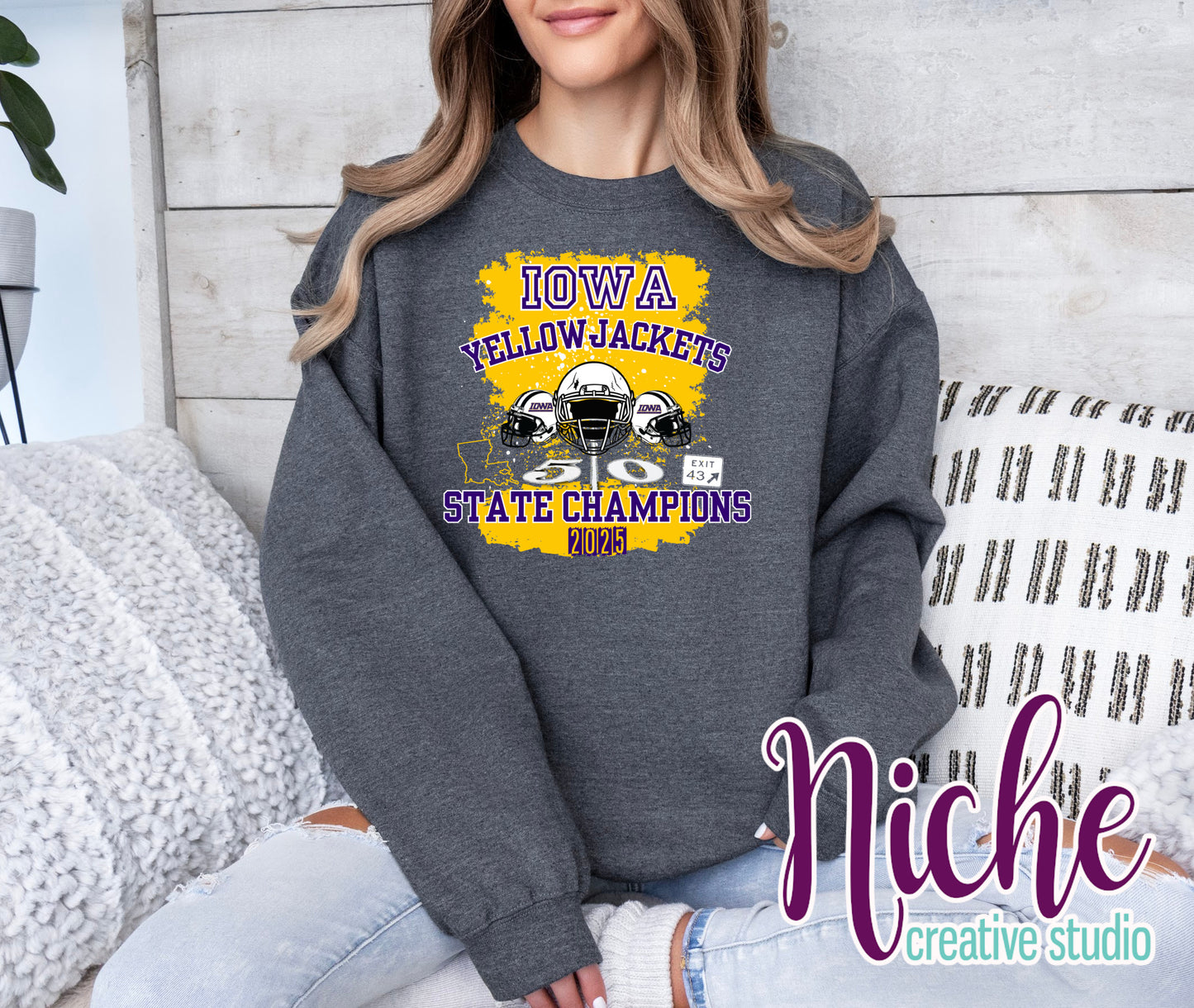 -IOWA State Football Champs 2025 Decal