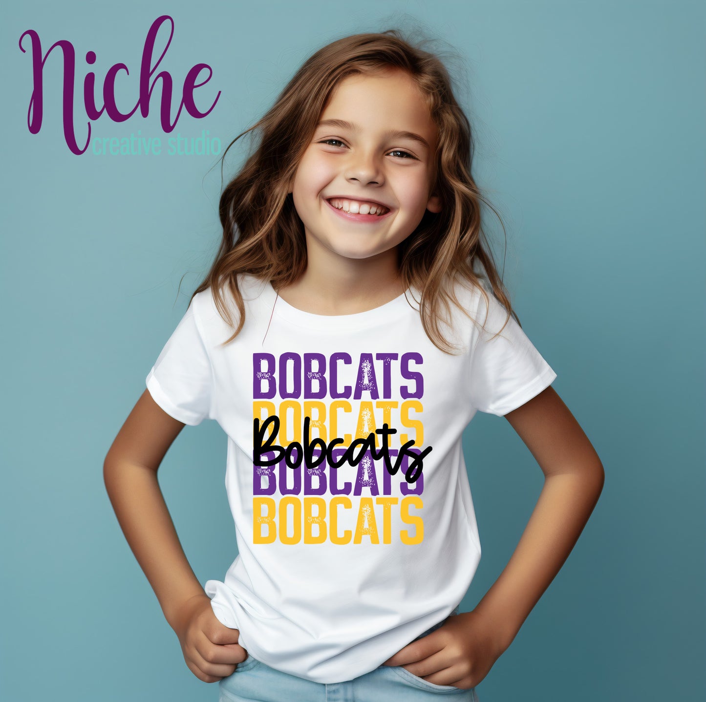 -KAU8271 Kaufman Bobcats Repeat Decal