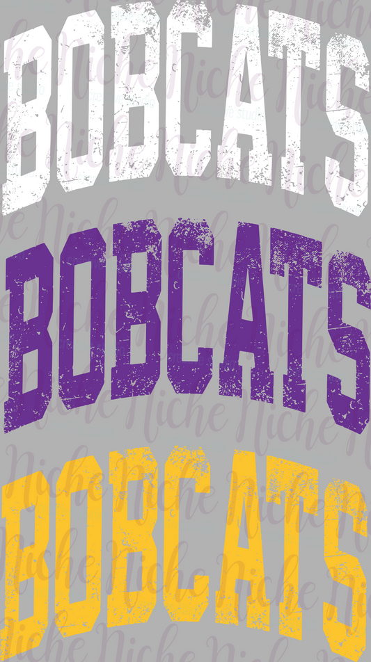 -KAU8290 Bobcats Distressed Decal