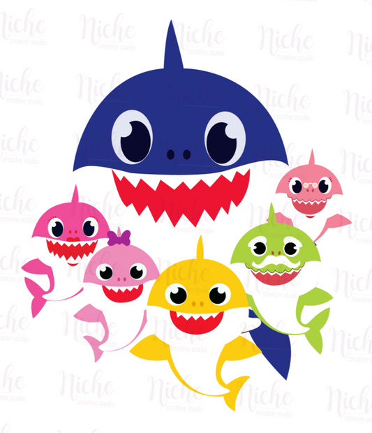 -KID1799 Baby Shark Group Decal