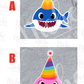 -KID2034 Birthday 2 Shark Decal